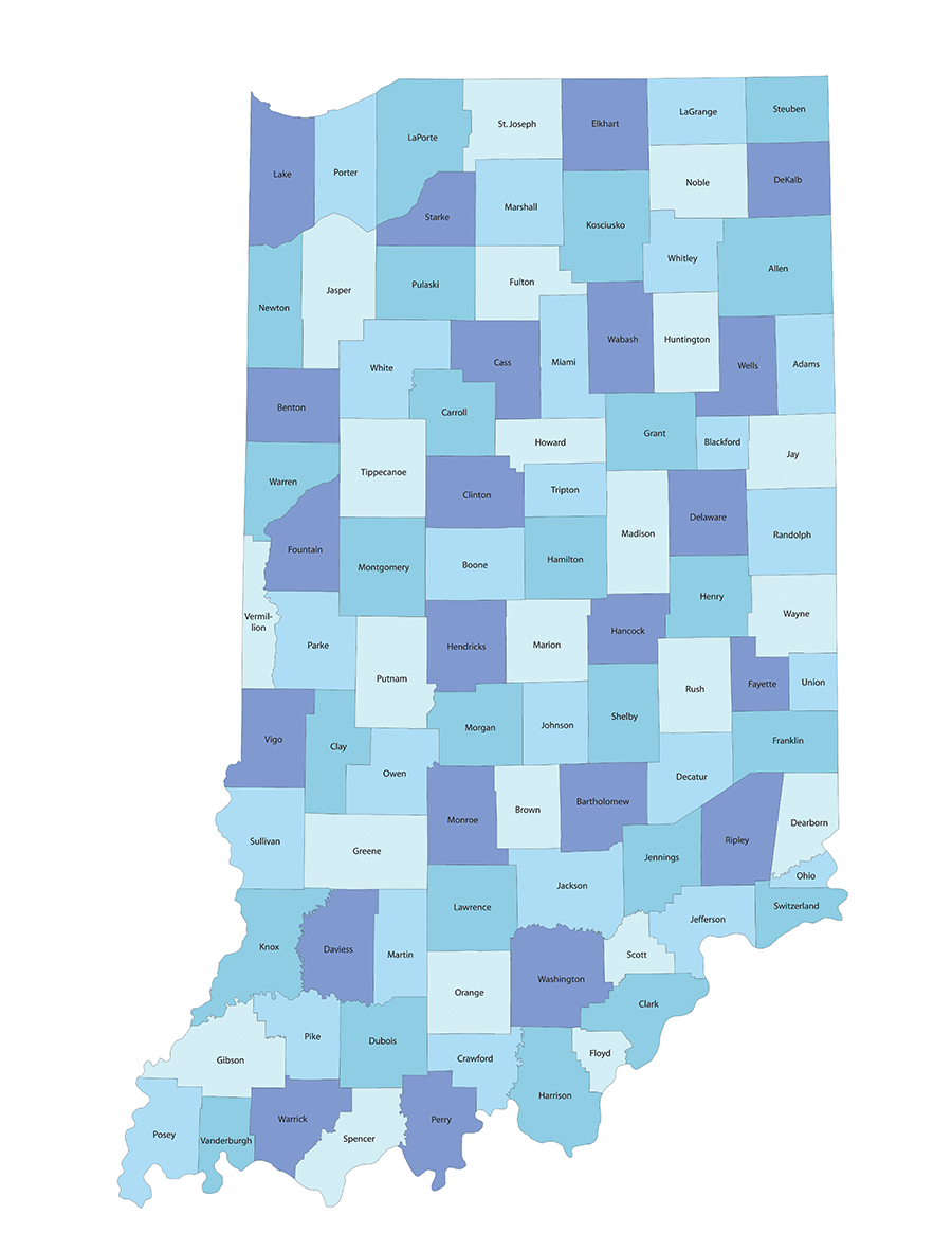 Indiana Counties Map